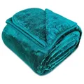 Produktbild: Wohndecke Cashmere-Feeling Kuscheldecke super weich & flauschig – Fleecedecke, Gräfenstayn, dicke & warme Sofadecke, Wohndecke & Tagesdecke - Überwurf Sofa, Couch grün 220 cm x 240 cm