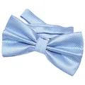 Produktbild: DonDon Herren Fliege 12 x 6 cm gebunden mit Hakenverschluss und größenverstellbar für besondere Anlässe hellblau
