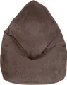 Produktbild: Dreamroots Bean Bag 80x80x120cm Sitzsack mit Lehne und Bezug Sitzkissen Boden Chill Sack Bubibag Sitzsack Sitzsack mit Füllung Sitzsack Roasted Cocoa