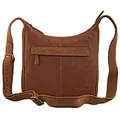 Produktbild: STILORD kleine Lederhandtasche Umhängetasche Vintage Handtasche mit verstellbarem Schulterriemen aus weichem Antik Leder Damen Farbe:Cognac - braun