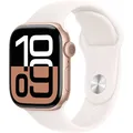 Produktbild: Apple Watch Series 10 4G 46mm Aluminium Roségold Sportarmband Blassrosa M/L