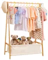 Produktbild: Yorbay Kleiderständer Kinder mit Aufbewahrungsbox, 86x36x106 cm, (Kleiderstange für Kinder), Klappbar