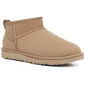 Produktbild: UGG Unisex Classic Ultra Mini Schlupfboots, Bequemschuh, Flats, Hausschuh, Freizeitschuh mit Logopatch beige 39 EU (8 US)