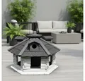 Produktbild: Melko Vogelhaus Vogelfutterhaus Vogelhäuschen Vogelvilla 48 CM Futtersilo Futterhaus, inkl. Futtersilo
