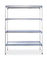 Produktbild: HENDI Regalsystem, Max. 150kg pro Boden, 1280x405x(h)1685mm, Aluminium, Polypropylen