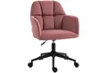 Produktbild: Vinsetto Bürostuhl mit Rollen, Ergonomischer Drehstuhl mit Samt-Optik (Schreibtischstuhl, 1 St), für Büro, Wohnzimmer, Rosa
