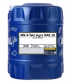 Produktbild: 20 Liter MANNOL 4-Takt Agro SAE 30 Motoröl 7203 API SL JASO MA/MA2