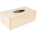 Produktbild: Creative Deco Kosmetiktücher Kosmetiktücherbox Holz Taschentuchbox Taschentuch-Box, für Taschentücher, für Decoupage 9 cm x 25,5 cm