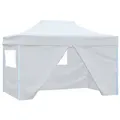 Produktbild: vidaXL Profi-Partyzelt Faltbar mit 4 Seitenwänden 280x410x315 cm Stahl Weiß
