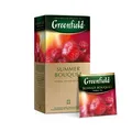Produktbild: Greenfield Summer Bouquet, Fruchtgetränk, Himbeeren, Hibiskus, Hagebutten, Apfel, Koffeinfrei, 25 Beutel mit zwei Beuteln mit Etiketten in Folienbeutel (25 x 2 g), 50g