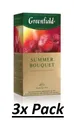 Produktbild: 3x Tee Greenfield herbal SUMMER BOUQUET 25 Beutel чёрный чай со вкусом малины