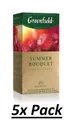 Produktbild: 5x Tee Greenfield herbal SUMMER BOUQUET 25 Beutel чёрный чай со вкусом малины