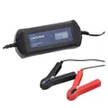 Produktbild: cartrend Mikroprozessor Batterieladegerät DP 6.1, 6A, automatische Diagnose- und Ladefunktion, Autostart nach Netzausfall, LCD-Anzeige, schutzisolierte Polklemmen, für Auto, Motorrad, Boote, Traktoren