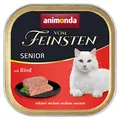 Produktbild: animonda vom Feinsten Senior Katzenfutter nass Nassfutter mit Rind (32x 100g), Katzenfutter ab 7 Jahren, ohne Getreide ohne Zucker, mit frischen, fleischigen Zutaten