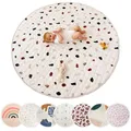 Produktbild: Hakuna Matte Gesteppte Krabbeldecke Baby 150cm, Konfetti – extra dicke 1,5cm weiche Baby Krabbelmatte – Baby Spielmatte mit rutschfester Unterseite zum Krabbeln, Laufgitter – Maschinenwaschbare