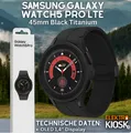 Produktbild: ⌚  Samsung Galaxy Watch 5 Pro 45mm LTE Black Titanium SM-R925 ArmbandUhr ✅  OVP