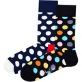 Produktbild: HAPPY SOCKS Happy Socks Unisex Socken, 2er Pack - Classic Crew, Organic Cotton, Farbmix