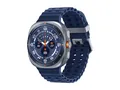 Produktbild: Samsung Galaxy Watch Ultra - 47 mm - Titanium Blue - intelligente Uhr mit Marineband - Gummi - Blau - Bandgröße: S/M/L - Anzeige 3.73 cm (1.5