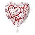 Produktbild: Ballon - Just Married - ca. 45cm Durchmesser Helium geeignet Party Deko
