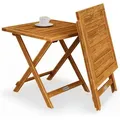 Produktbild: Casaria Klapptisch Akazie (1-St), Holz Vollmontiert Klappbar 80kg Belastbar 46x46cm wetterfest Balkon braun