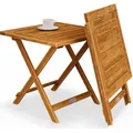 Produktbild: CASARIA® Beistelltisch Holz Vollmontiert Klappbar 80kg Belastbar Balkon - Braun