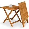Produktbild: Beistelltisch Holz Klappbar Balkon Garten Terrasse Akazienholz Wetterfest 80kg