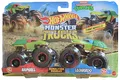 Produktbild: Hot Wheels Monster Trucks Raphael VS Leonardo, Demolition Doubles, Maßstab 1:64, TMNT