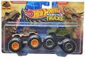 Produktbild: Hot Wheels Monster Trucks Tyrannosaurus Rex vs Triceratops, Demolition Doubles Maßstab 1:64, Druckguss