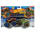 Produktbild: Hot Wheels - Monster Lkws Abbrucharbeiten Doubles Scorpedo Vs Baja Meister