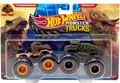 Produktbild: TYRANNOSAURUS vs TRICERATOPS 1:64 Hot Wheels Monster Trucks Demolition Doubles