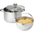 Produktbild: Topf-Set BEYOND, silber (edelstahlfarben), H:15cm Ø:24cm, Töpfe, Kochen,Braten,Schmoren,Backen,Dünsten,Dämpfen,Blanchieren,Induktion