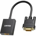 Produktbild: Unitek VGA auf HDMI FullHD Adapter schwarz 15cm (HDMI, VGA, 15 cm) (53528)