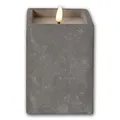 Produktbild: Star Trading LED Stumpenkerze Beton Quader mit Timer, 9x9x14,5cm, quadratisch, batteriebetrieben, Beton-Optik, Flackereffekt