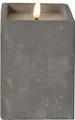 Produktbild: STAR LED Wachs Kerze Zement 9 x 14cm grau Batterie Timer 2x AA grau warmweiß