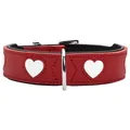 Produktbild: Hunter Tierbedarf Hunde-Halsband Halsband Love rot/schwarz rot|schwarz Größe: L / 65 cm / Breite: 3,9 cm Verstellmöglichkeit: 51 - 58 cm