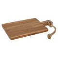 Produktbild: Teakholz Schneidebrett mit Griff 34x18x1,5cm Küchenbrett Holz Servierbrett Küche