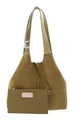 Produktbild: Coccinelle Leder Schultertasche C-Easy Handbag Suede Seagrass/Seagrass khaki