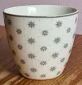 Produktbild: Greengate Latte Cup Laurie pale grey Becher Shabby Vintage Landhaus Blumen grau