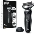 Produktbild: Braun Series 7 71-N1200s Wet & Dry Rasierer schwarz/grau flexibler Schwingkopf