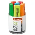 Produktbild: Textmarker - STABILO BOSS ORIGINAL - 6er Rundbox - gelb, grün, orange, rot, pink, blau