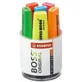 Produktbild: Stabilo Textmarker Boss Original Rundbox, 6 Stück, Strichbreite 2 - 5mm, farbig sortiert