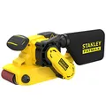Produktbild: STANLEY FATMAX Bandschleifer (1.010 Watt, 75 x 533 mm Schleifband, Drehzahlvorwahl, werkzeugloser Schleifbandwechsel, integrierte Staubabsaugung, inkl. Schleifband und Koffer) FMEW204K-QS