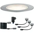 Produktbild: Paulmann Plug & Shine LED Bodeneinbauleuchte Floor Eco Basisset  IP67 3000K 3x2W  21VA Silber 93692