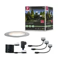 Produktbild: Paulmann 936.92 Outdoor Plug & Shine Floor Eco 3er-Basisset 3000K 3x1W Silber 93692 Bodeneinbauleuchte LED Aussenleuchten