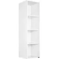 Produktbild: CASARIA® Bücherregal mit 4 Fächer 106x30x30cm Kippschutz Bodenschoner 40kg Belastbarkeit Wohnzimmer Schlafzimmer Büro Regal Standregal Würfelr... - Weiß