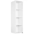 Produktbild: Casaria® Bücherregal mit 4 Fächer 106x30x30cm Kippschutz Bodenschoner 40kg Belastbarkeit Wohnzimmer Schlafzimmer Büro Regal Standregal Würfelregal Weiß