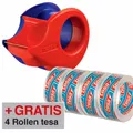 Produktbild: tesa Klebefilmabroller Mini-Abroller + 4 Rollen tesafilm kristall Promo 10x15mm