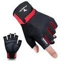 Produktbild: ATERCEL Fitness Handschuhe, Trainingshandschuhe für Crossfit, Bodybuilding, Radsport, Gym, Krafttraining, Sporthandschuhe für Damen und Herren(Rot, XL)