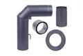 Produktbild: H&M Germany Ofenrohr Rohrset standard gussgrau Ø150+Rohr 250mm (750x450mm), (1-tlg)
