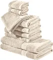 Produktbild: REDBEST Frottier-Set 10-TLG. Chicago beige Größe - Handtuch, Duschtuch, Gästetuch, Waschhandschuh - saugstark, strapazierfähig, ideal für Reisen, Sport